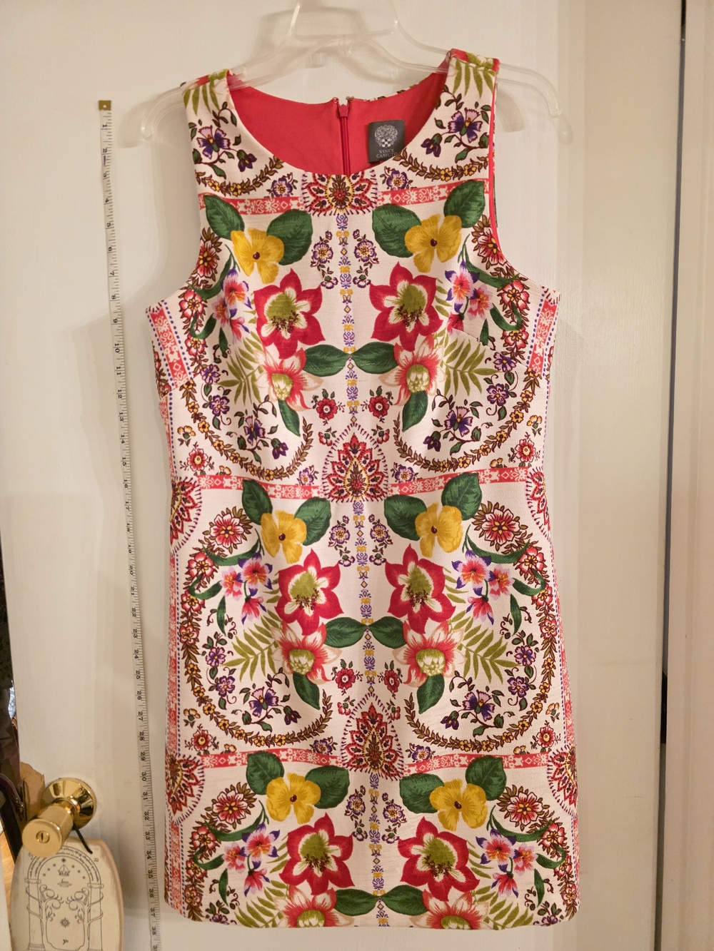 Vince Camuto Pink Floral Sleeveless Shift Dress